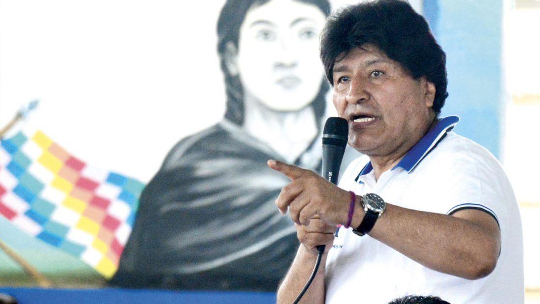 El expresidente y jefe de campaña del MAS-IPSP, Evo Morales. DICO SOLÍS