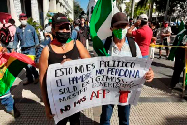 Protestas por devolución de aportes-AFP´s /Imagen de referencia/ Foto: Correos del Sur