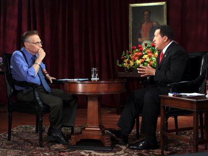 Entrevistando a Hugo Chávez en Caracas (Reuters)