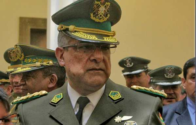 Rodolfo Montero Torrico, comandante de la Policía Boliviana. Foto. Internet 