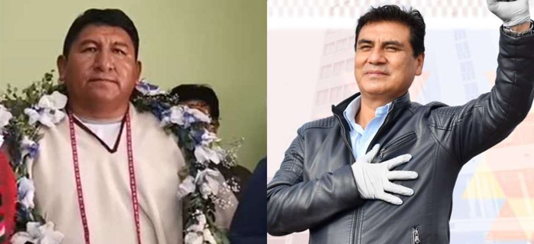 Jhonny Mamani (izq.) y Johnny Vedia, ambos del MAS son candidatos en Oruro y Potosí