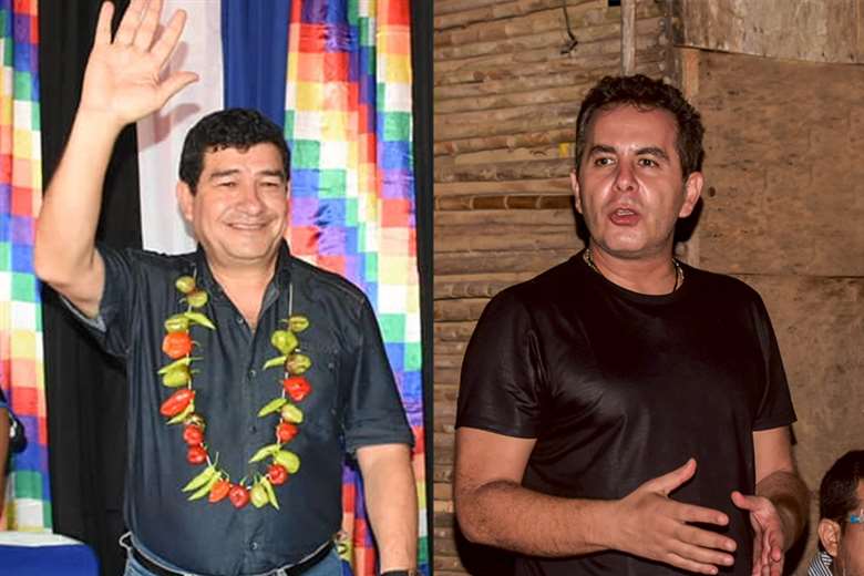 Miguel Becerra del MAS (izq.) y Alejandro Unzueta del MTS