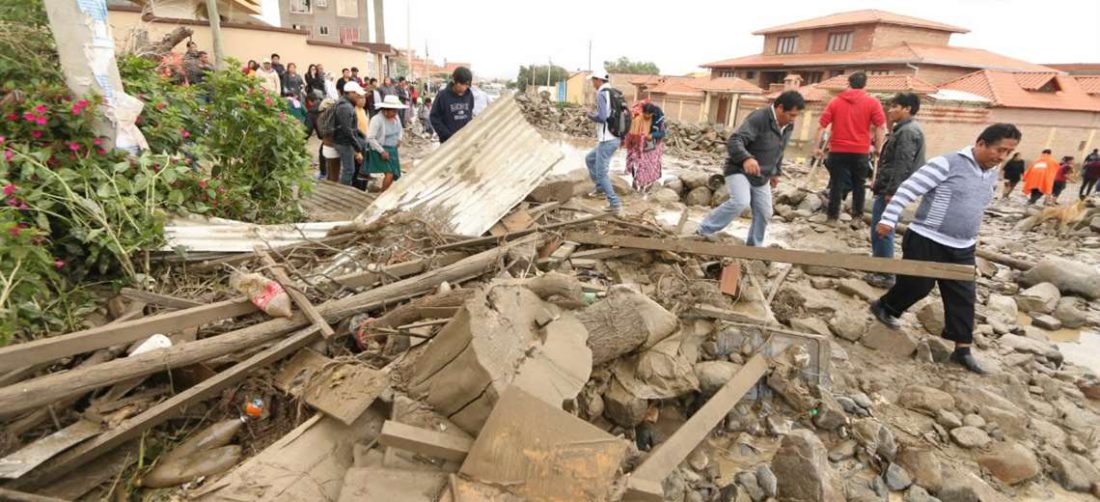 Tiquipaya fue el municipio afectado tras el desborde