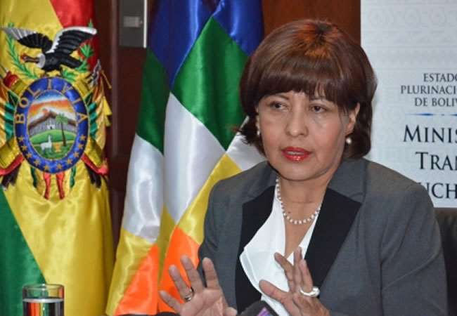 Nardy Suxo en su época de ministra en el Gobierno de Evo Morales