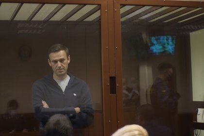 El opositor ruso Alexei Navalny durante una audiencia judicial en Moscú, Rusia. 12 febrero 2021. Servicio de prensa del Tribunal de Distrito de Babushkinsky en Moscú/entrega vía Reuters. ATENCIÓN EDITORES - ESTA IMAGEN FUE ENTREGADA POR UNA TERCERA PARTE. NO REVENTAS NI ARCHIVOS.