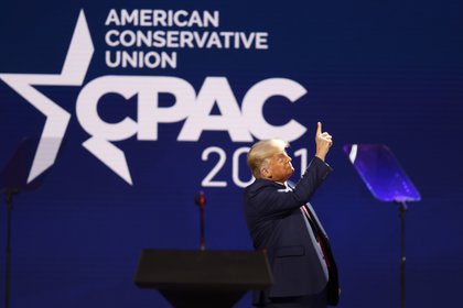 El expresidente de Estados Unidos, Donald Trump, en la Conferencia de Acción Política Conservadora en Orlando, Florida, Estados Unidos, el 28 de febrero de 2021. REUTERS/Joe Skipper