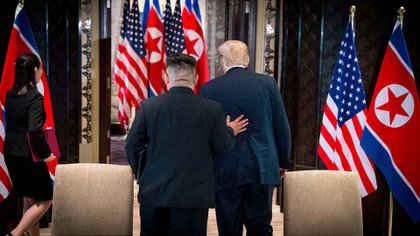 Trump con el líder norcoreano, Kim Jong-un, en Singapur, junio de 2018 (Doug Mills / The New York Times)