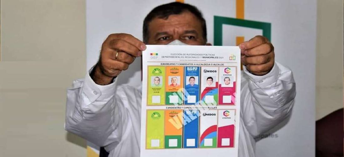 Foto referencial, el material electoral llegará hasta la Fexpocruz