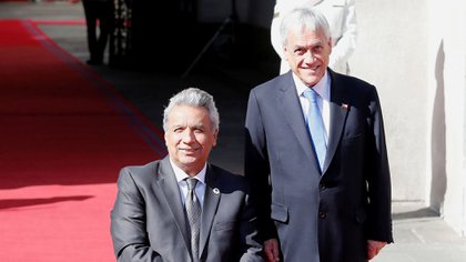 Sebastián Piñera con el ecuatoriano Lenín Moreno (REUTERS/Rodrigo Garrido)