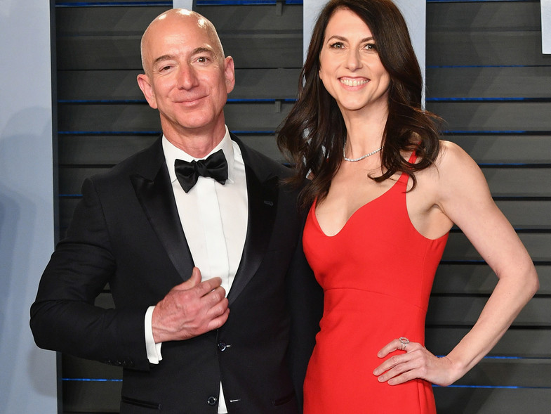 Jeff Bezos y Mackenzie Scott, antes de su divorcio.