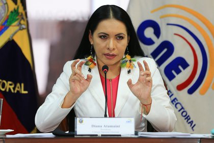 La presidenta del Consejo Nacional Electoral (CNE) de Ecuador, Diana Atamaint (EFE)