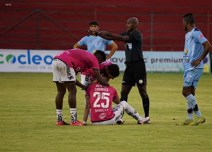 El 2 de marzo se lesionó Carrasco. Fue en su debut con Independiente del Valle. 