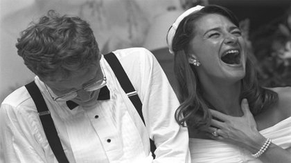 Melinda y Bill Gates durante su boda (Foto: Instagram@melindafrenchgates)