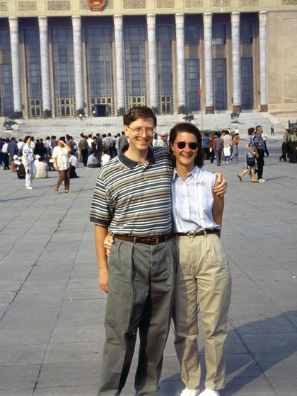 Melinda y Bill durante su primer viaje a china juntos (Foto: Instagram@melindafrenchgates)