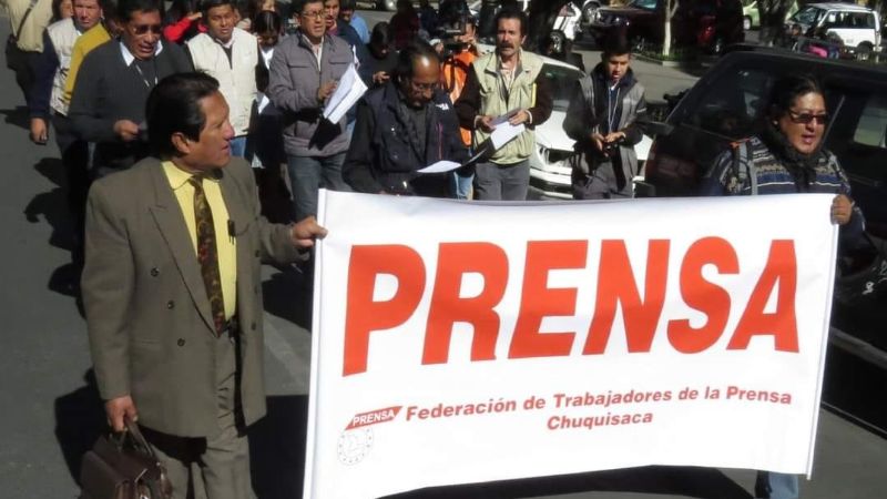 Federación instruye repliegue a periodistas de Chuquisaca