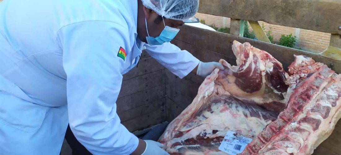 Senasag revisó la carne bovina decomisada y no portaba documentación que respalde origen
