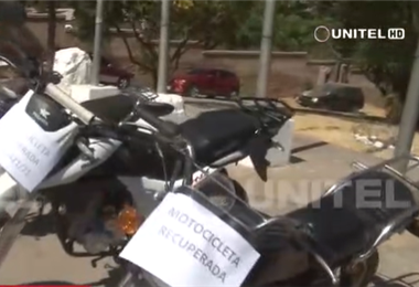 Diprove recuperó ocho motos reportadas como robadas en Cochabamba