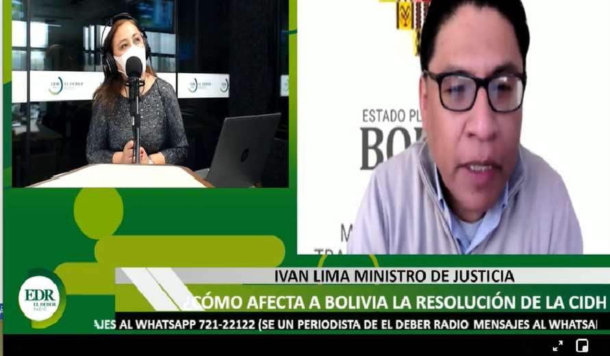El ministro de Justicia Iván Lima estuvo en El Deber Radio este sábado.