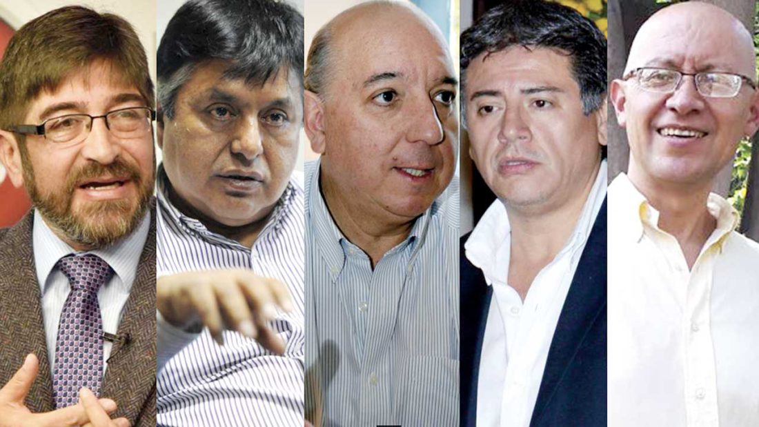 Ricardo Paz Ballivián, Luis Vásquez Villamor, José Antonio Quiroga, Jerjes Justiniano Atalá y Roberto Moscoso. ABI