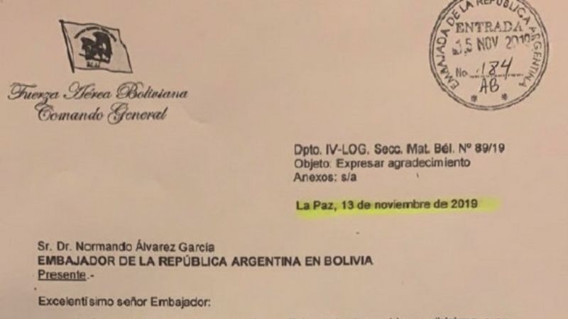Abogado de Terceros dice que la carta a Álvarez es «falsificada»