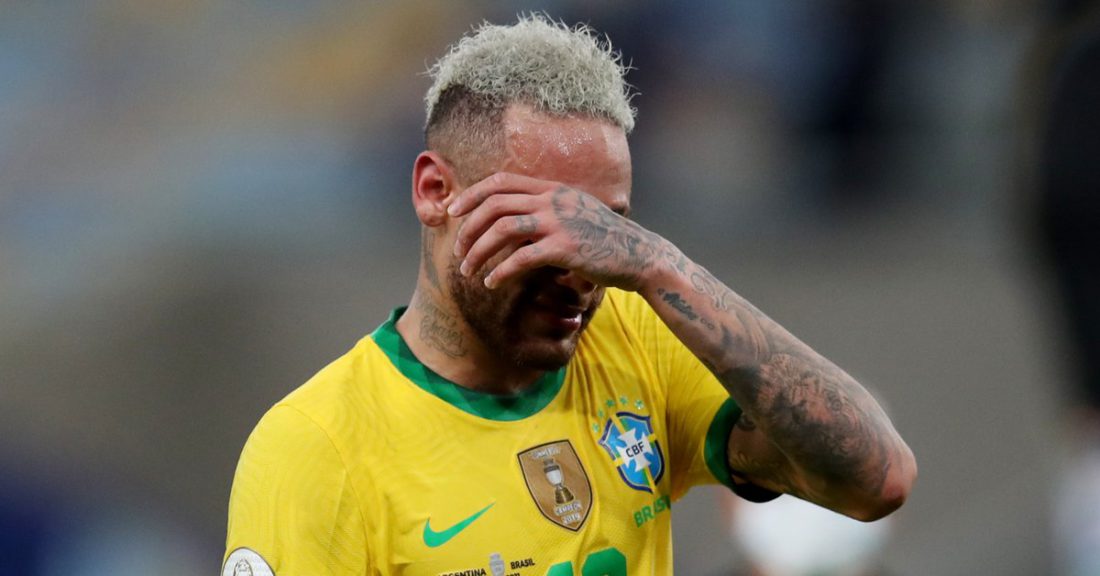 El desconsolado llanto de Neymar tras perder la final de la Copa América contra Argentina - Infobae