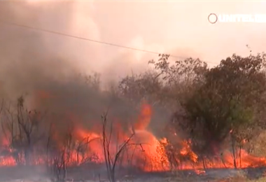 Incendio en municipios de la Chiquitania