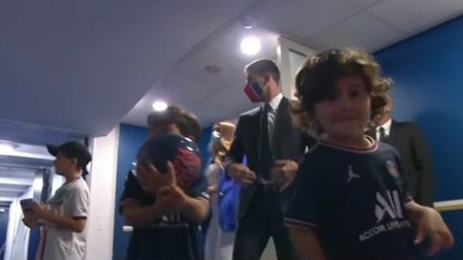 Los hijos de Leo Messi, vestidos del PSG