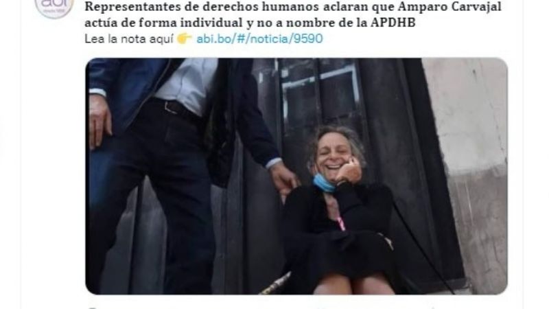 La estatal ABI publica un montaje fotográfico utilizado para desacreditar a Carvajal