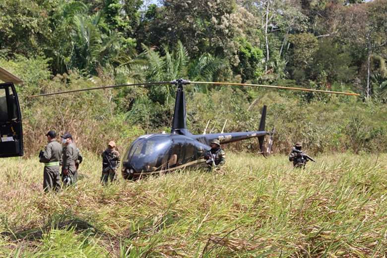 El helicóptero que usaba el arrestado fue secuestrado por la Felcn