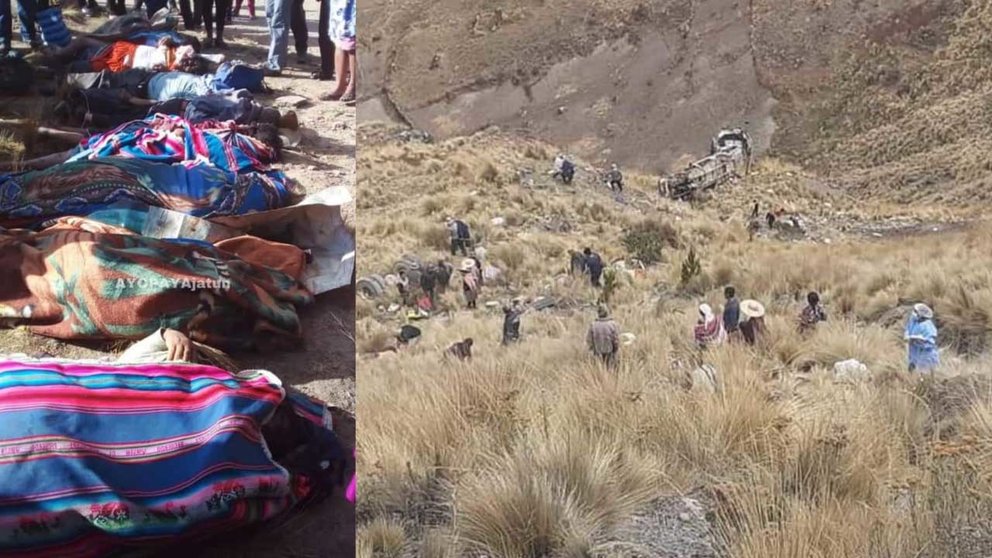 Bus se embarranca y deja 23 fallecidos en la ruta Morochata – Quillacollo, en Cochabamba. AYOPAYAJATUN