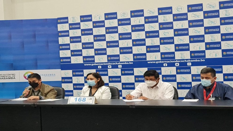 Conferencia de prensa para el reporte epidemiológico del Sedes. Foto: GADC.