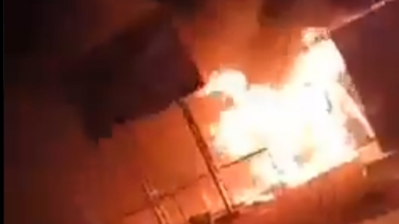 Incendian puesto de la Aduana en Villazón