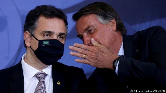 Brasilien Brasilia | Senatspräsident Rodrigo Pacheco und Präsident Jair Bolsonaro