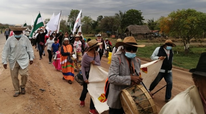 La marcha indígena por la defensa del territorio cumple 30 días 