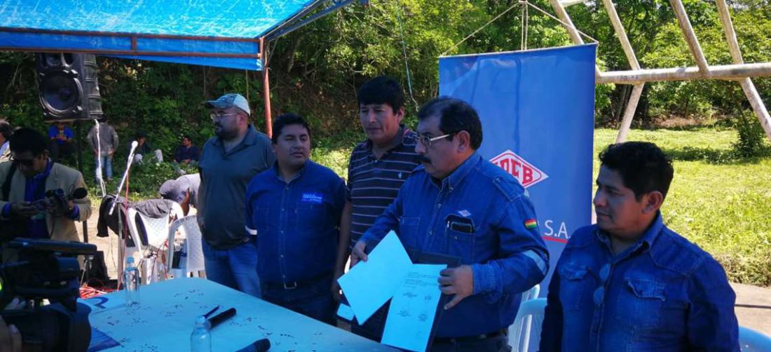 En el pasado, representantes del Distrito 11 y ejecutivos de YPFB Chaco firmaron un trato 