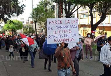 Potosinos protestan en una marcha - Foto: Nicolás Cisneros 