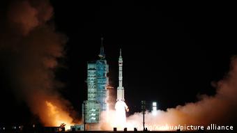 Launch of Long March-2F Y13 rocket near Jiuquan