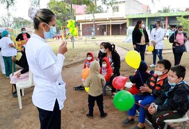 Vacunación a menores de seis años en Santa Cruz - Foto: Gobernación Cruceña