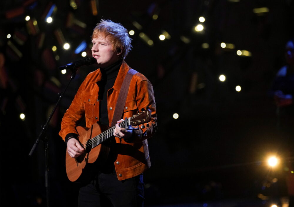 Ed Sheeran, en su actuación de los Earthshot Awards en Londres.