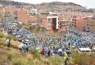 Marcha del MAS llega a La Paz/Foto: APG Noticias