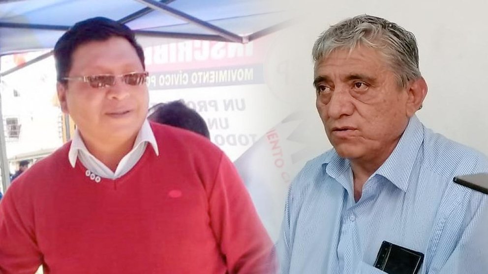 Jhonny Llally, alcalde de Potosí e Iván Arias la autoridad edil de La Paz