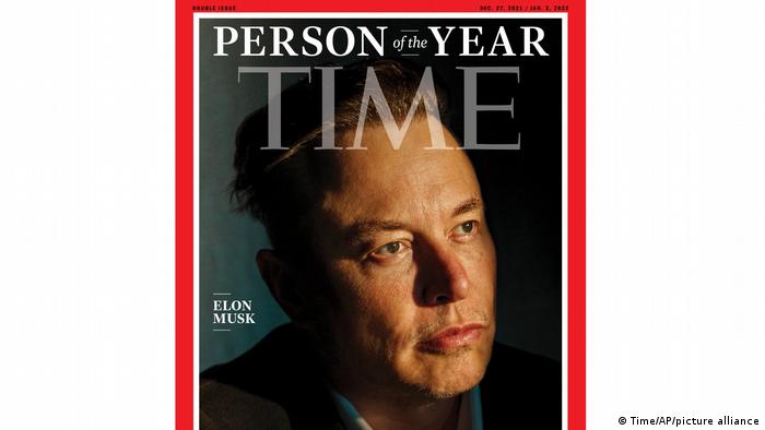 Portada de la revista Time en la que se elige a Elon Musk como persona del año 2021.