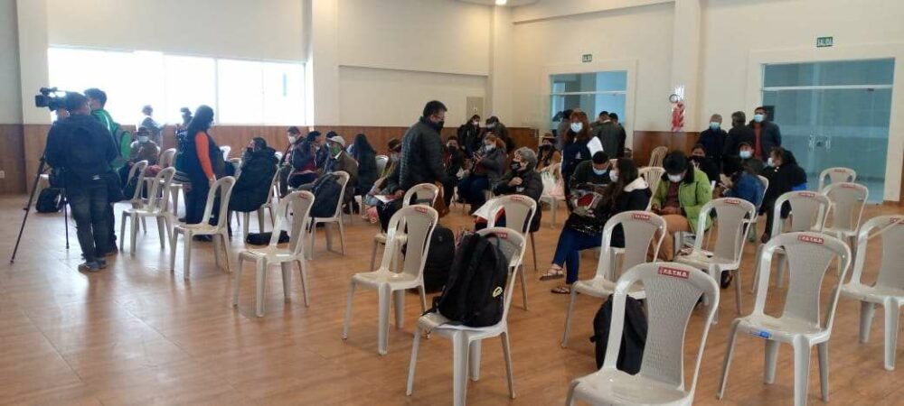 La reunión de los activistas afines al Gobierno en La Paz
