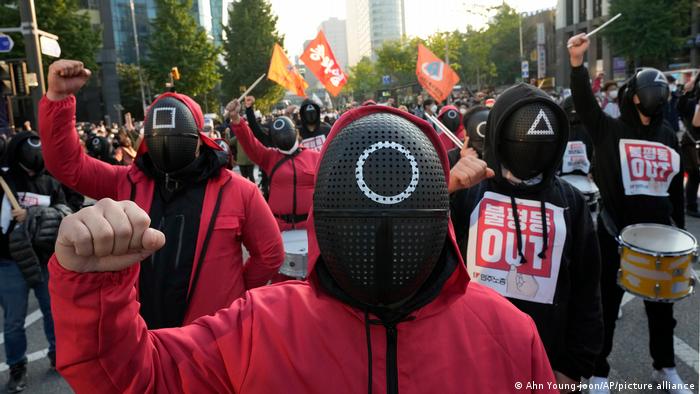 Südkorea Seoul | Protest Gewerkschaft gegen Arbeitspolitik 