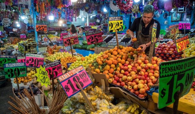 Mercado de frutas en México