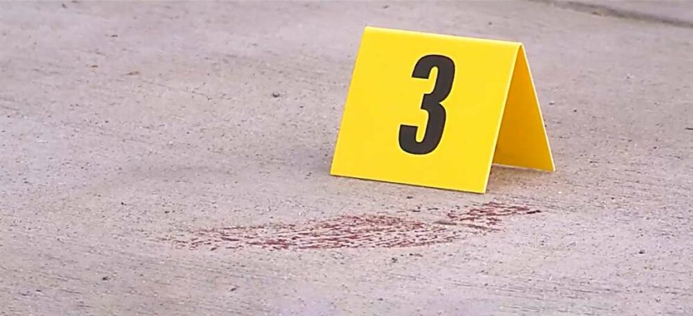 varias manchas de sangre fueron halladas en el piso, cerca de la víctima