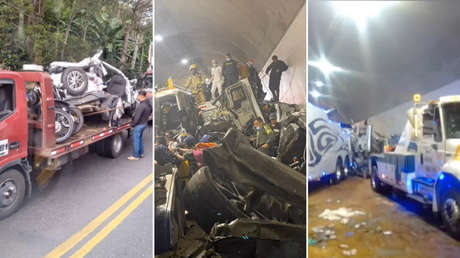 Mueren 8 personas y 33 resultan heridas tras un accidente de tránsito en un túnel de Colombia (FOTOS, VIDEOS)