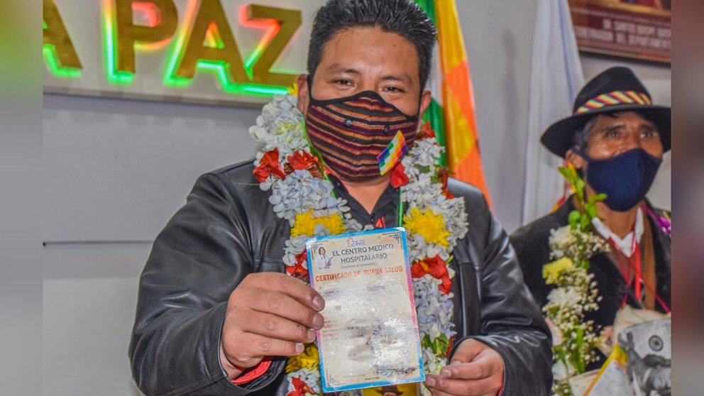 El gobernador de La Paz, Santos Quispe, realizó el lanzamiento de la Feria de la Alasita 2022. ERBOL