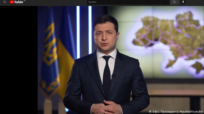 Videomensaje del presidente ucraniano Volodimir Zelenski.