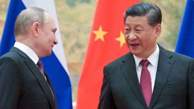 El presidente chino, Ji Xinping, junto al presidente ruso Vladimir Putin.